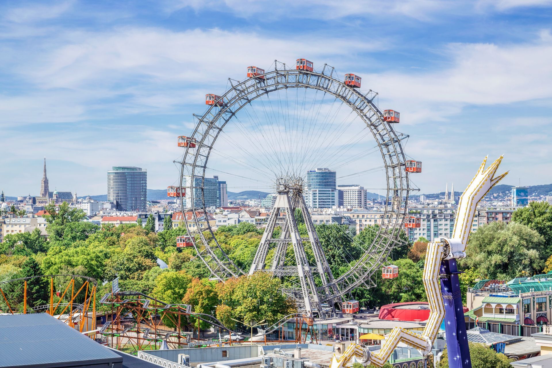 The Giant Ferris Wheel at the Prater, Vienna, Austria